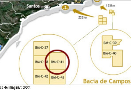 OGX encontra hidrocarbonetos na Bacia de Campos OGX encontra hidrocarbonetos na Bacia de Campos