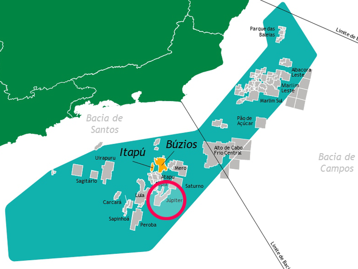 Área de Júpiter no pré-sal da Bacia de Santos, confirma excelente produtividade, divulga Petrobras