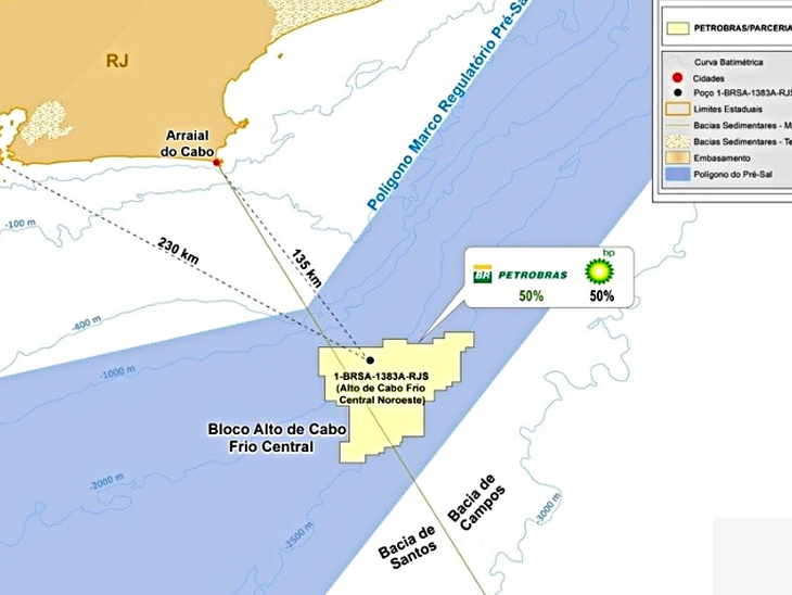 Nova descoberta no pré-sal da Bacia de Campos é divulgado pela Petrobras