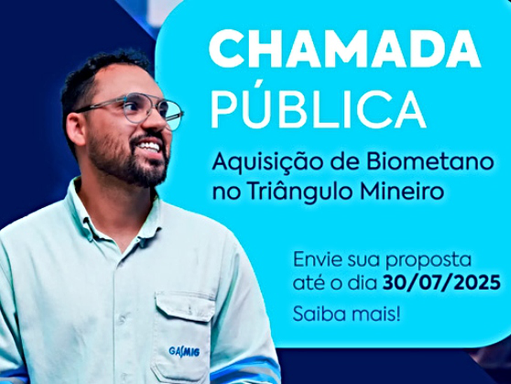 Gasmig abre chamada pública para aquisição de biometano no Triângulo Mineiro