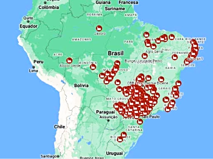 Portal UDOP disponibiliza localização das usinas e bacias hidrográficas no Brasil
