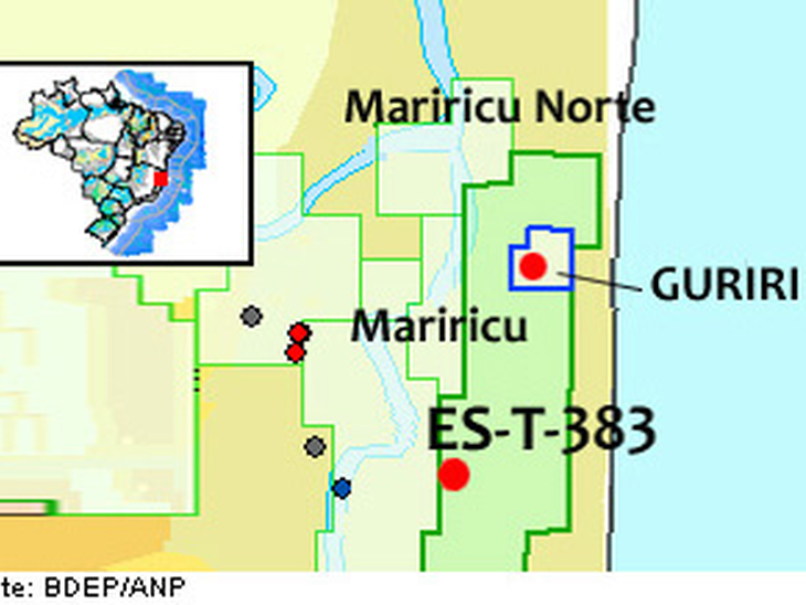 Petrobras encontra mais evidências de óleo no campo terrestre de Guriri, no Espirito Santo