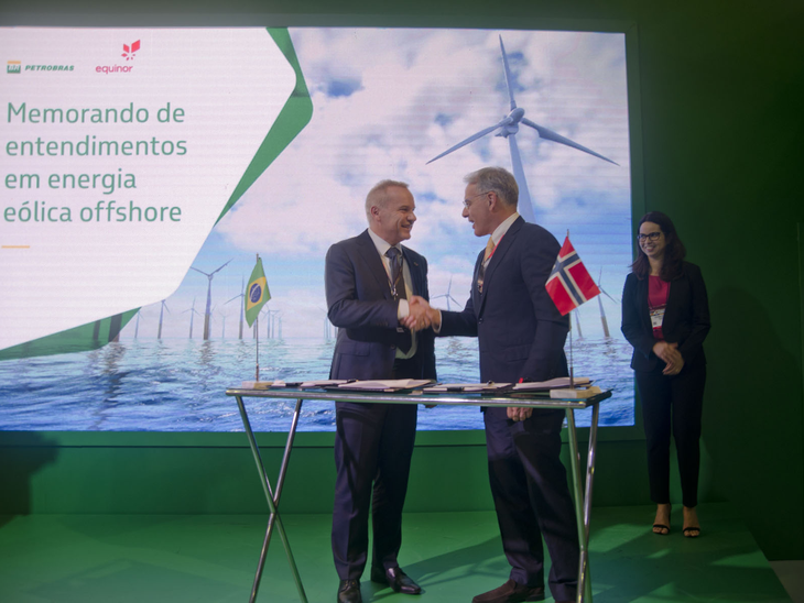 Parceria em energia eólica offshore no Brasil: Petrobras e Equinor assinam memorando de entendimentos