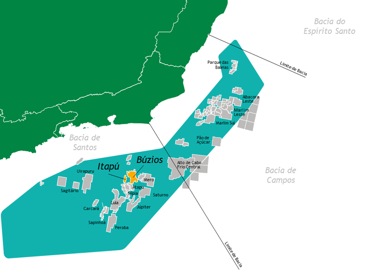 Com uma produção média de 40 mil bpd por poço, Búzios alcança 790 mil boe/d com a P-74, P-75, P-76 e P-77