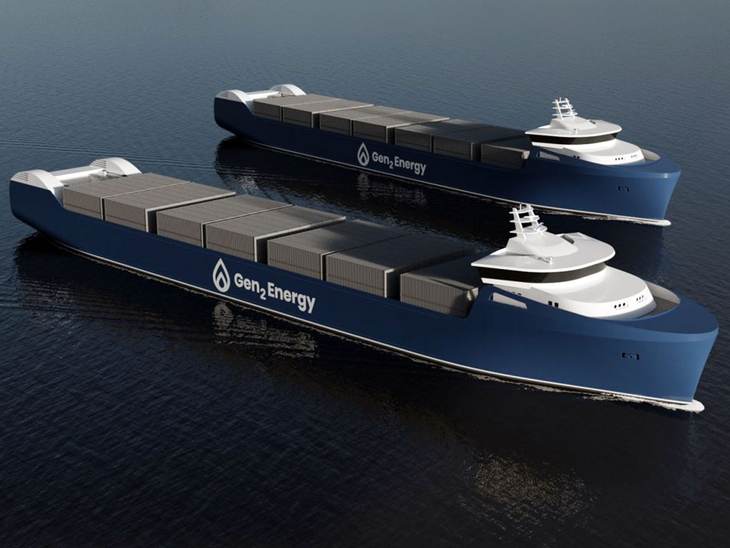 Gen2 Energy da Noruega desenvolve navio para transportar hidrogênio em contêineres