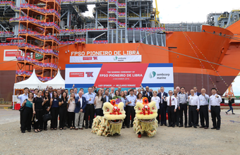 FPSO Pioneiro de Libra é batizado no estaleiro Jurong, em Singapura