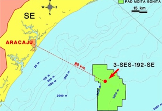 Na área Moita Bonita, Bacia de Sergipe, a Petrobras descobre acumulação de gás e óleo, em águas profundas Na área Moita Bonita, Bacia de Sergipe, a Petrobras descobre acumulação de gás e óleo, em águas profundas