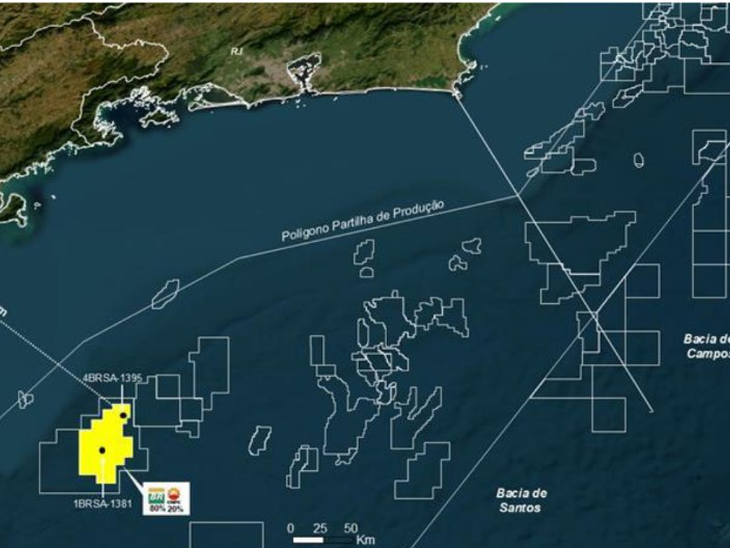 Petrobras encontra hidrocarbonetos no poço exploratório de Aram na Bacia de Santos