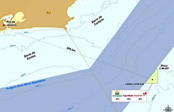 Petrobras faz descoberta de petróleo no poço pioneiro do bloco C-M-657 na Bacia de Campos