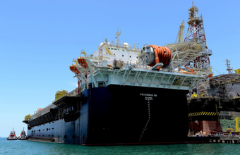 A plataforma FPSO P-66 começa a operar no pré-sal da Bacia de Santos