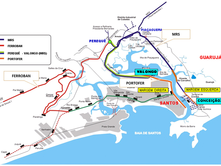 Transporte de carga por ferrovia aumenta 42% no Porto