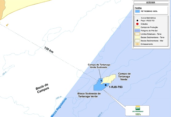 Descoberta no campo Sudoeste de Tartaruga Verde na BC, é divulgado pela Petrobras Descoberta no campo Sudoeste de Tartaruga Verde na BC, é divulgado pela Petrobras