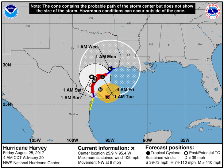 Plataformas no Golfo do México foram evacuadas por causa do furacão Harvey 