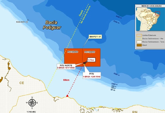 Novo poço confirma descoberta de petróleo em águas profundas da Bacia Potiguar Novo poço confirma descoberta de petróleo em águas profundas da Bacia Potiguar