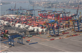 Dragagem muda perfil de navios no porto de Santos