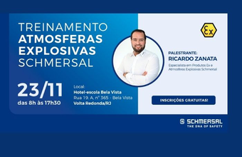 Schmersal promove treinamento gratuito sobre atmosferas explosivas Ex em Volta Redonda