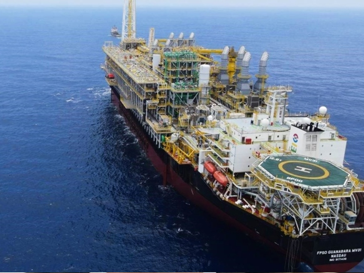 Chega da China o FPSO Guanabara que irá operar no campo de Mero, pré-sal da Bacia de Santos