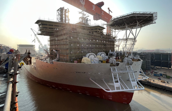 Navio de instalação eólica offshore da Jan De Nul é lançado na China
