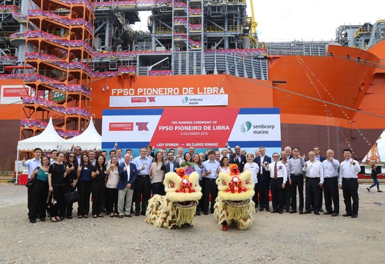 FPSO Pioneiro de Libra é batizado no estaleiro Jurong, em Singapura FPSO Pioneiro de Libra é batizado no estaleiro Jurong, em Singapura