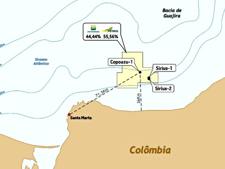 Petrobras confirma nova descoberta de gás na Colômbia
