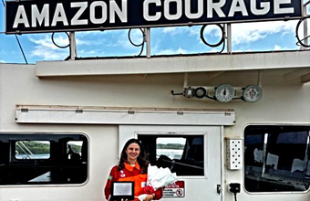 Alcoa e Posidonia reforçam avanços na equidade de gênero com primeira comandante mulher na rota Alumar–Juruti