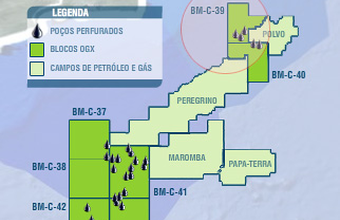 OGX anuncia presença de hidrocarbonetos no poço OGX-35D