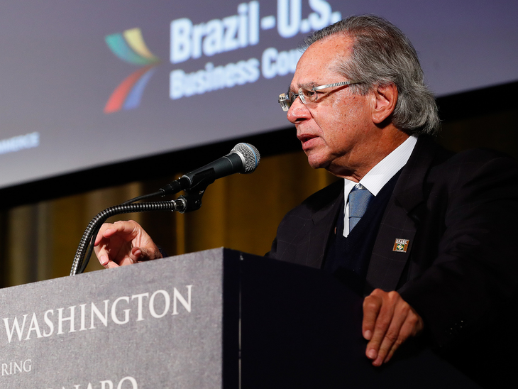 Em Washington, Paulo Guedes pede que empresários dos EUA invistam no Brasil