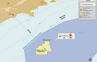 Poço pioneiro do bloco Aram, no pré-sal da Bacia de Santos, mostrou presença de hidrocarbonetos