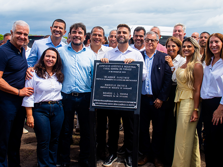 BR Offshore lança pedra fundamental de complexo logístico no Norte Fluminense com foco em reciclagem naval