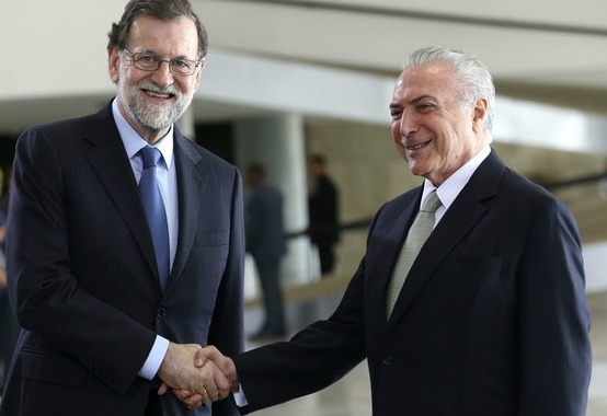 Temer e Rajoy: cooperação bilateral nas áreas de desenvolvimento, economia e comércio e infraestrutura Temer e Rajoy: cooperação bilateral nas áreas de desenvolvimento, economia e comércio e infraestrutura