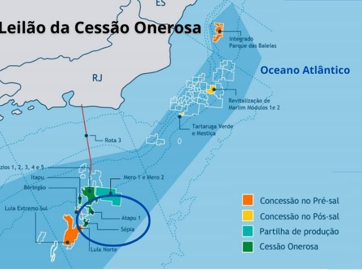 Campos de Atapu e Sépia podem receber investimentos de até R$ 200 bilhões